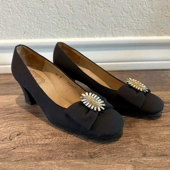 Christian Dior Size 4.5 Black Diamanté Shoes - Picture 6 of 11